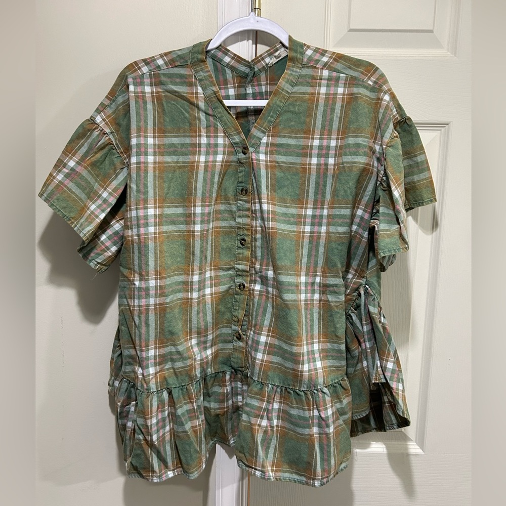 Boutique Plaid Top